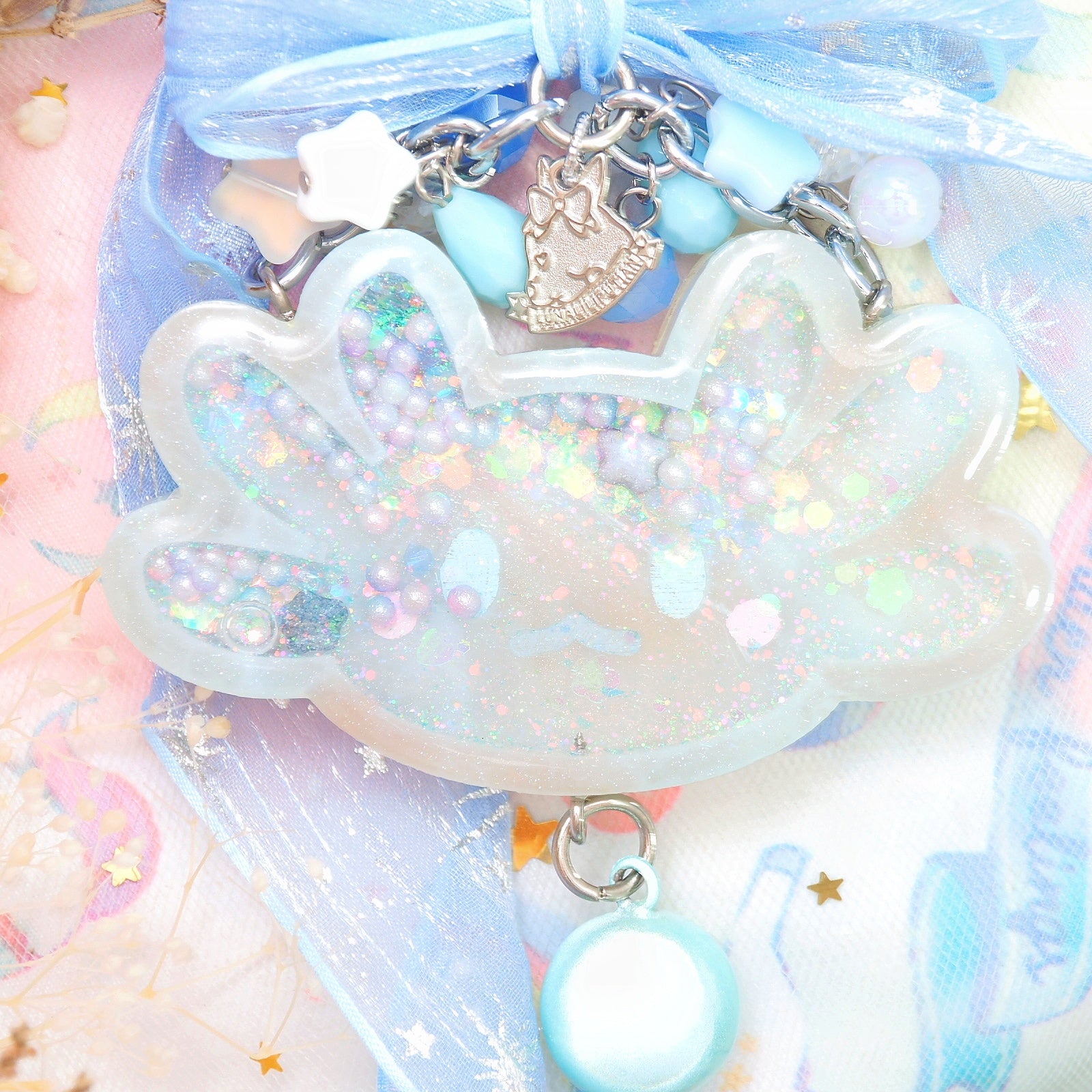 Blue Quartz Axolotl Charm