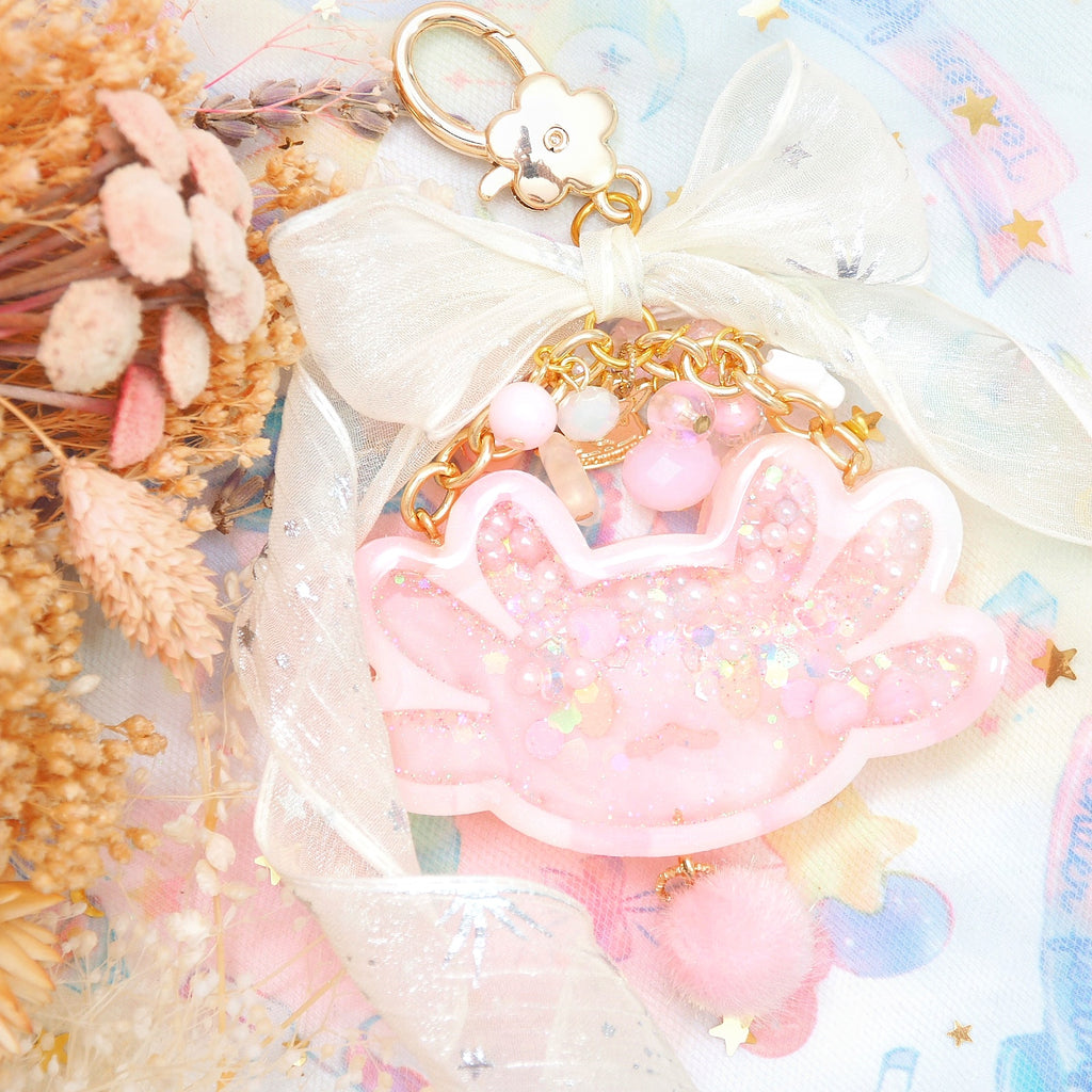Pink Quartz Axolotl Charm (Light)