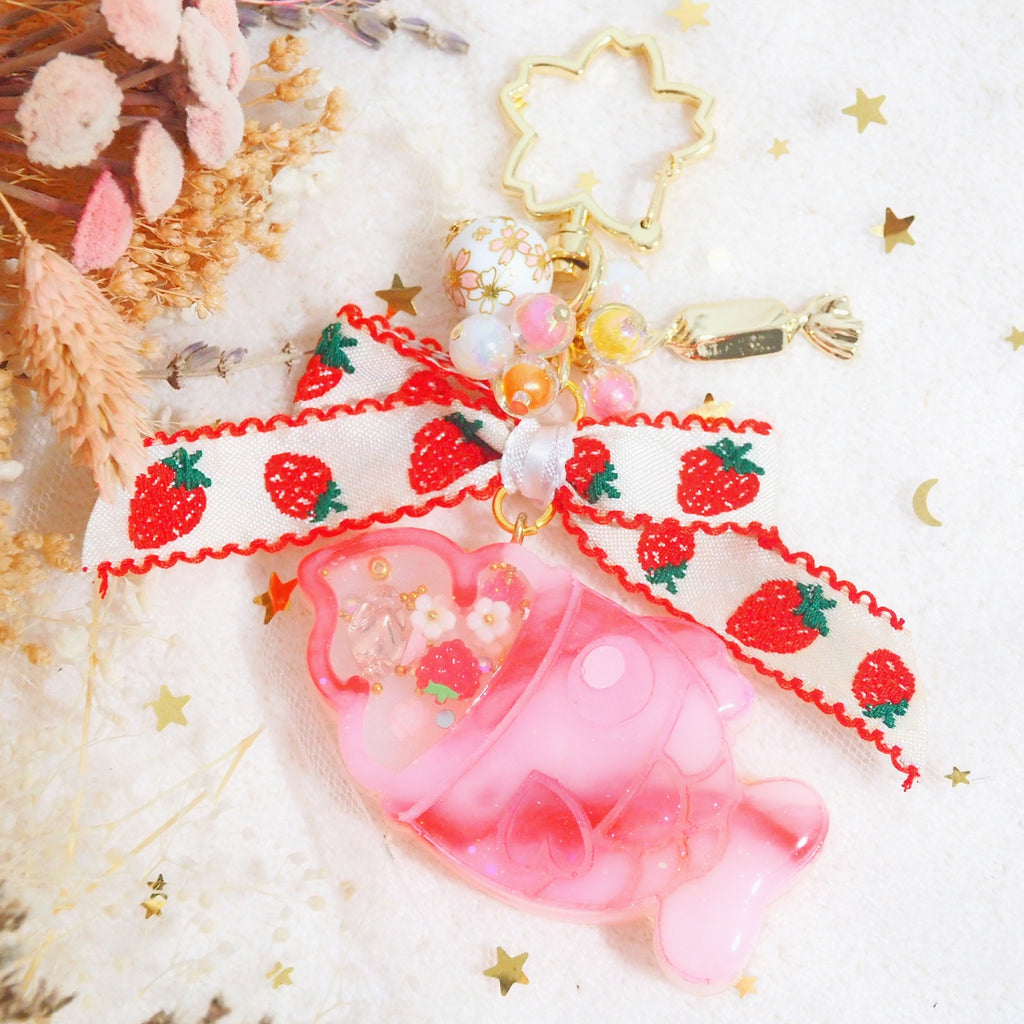 Strawberry Swirl Taiyaki Charm