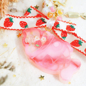 Strawberry Swirl Taiyaki Charm
