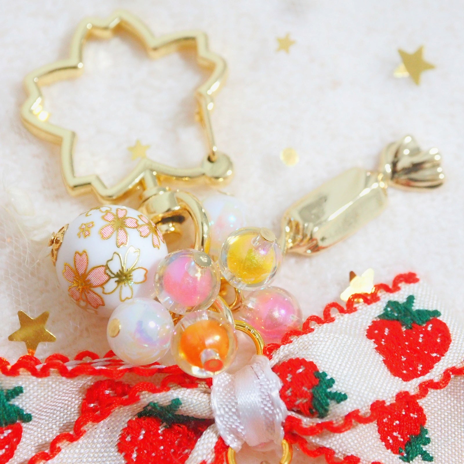 Strawberry Swirl Taiyaki Charm