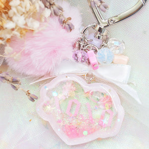 Clear XOXO Heart Charm