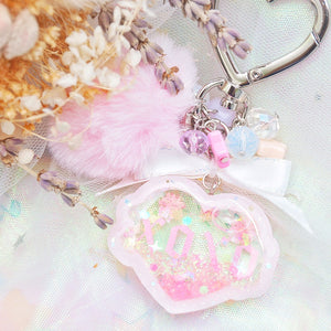 Clear XOXO Heart Charm