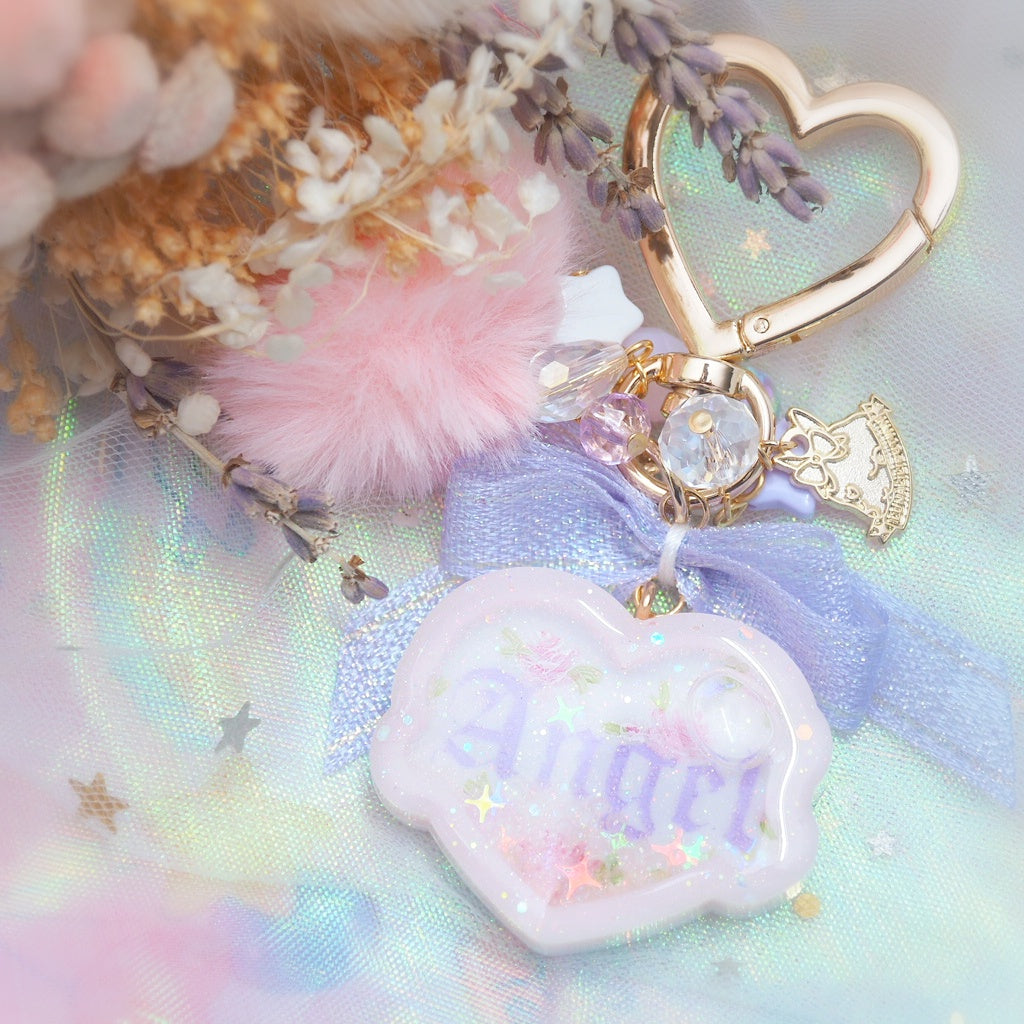 White Angel Heart Charm