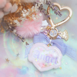 White Angel Heart Charm