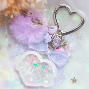 Clear Angel Heart Charm A