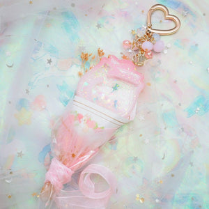Tinted Pink Secret World Bouquet with detachable Charm