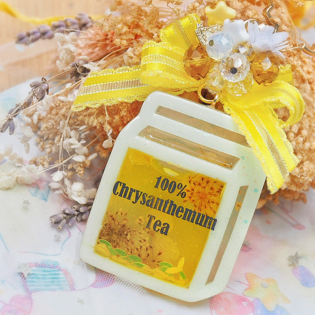 Chrysanthemum Tea Carton Charm