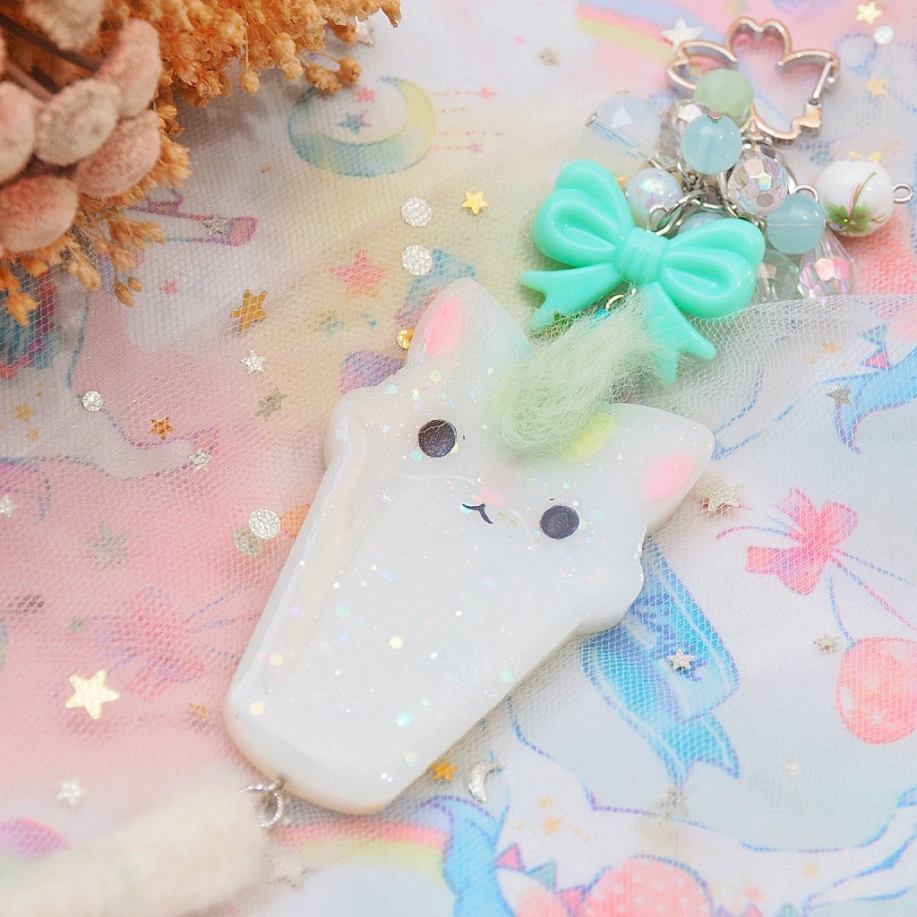Haku Boba Non-shaker Charm with felted tail