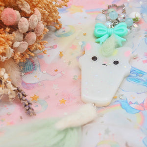 Haku Boba Non-shaker Charm with felted tail