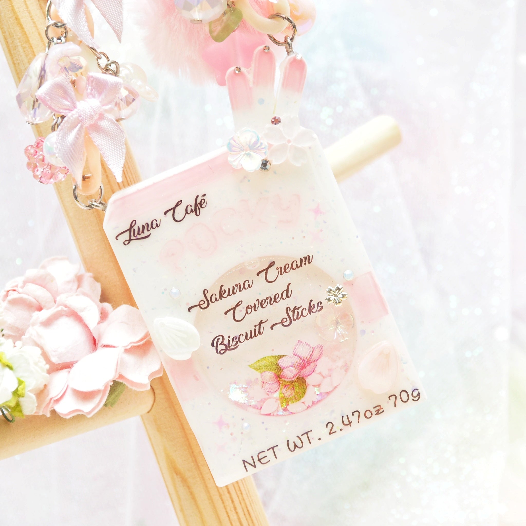 Sakura Cream Chunky Pocky Charm