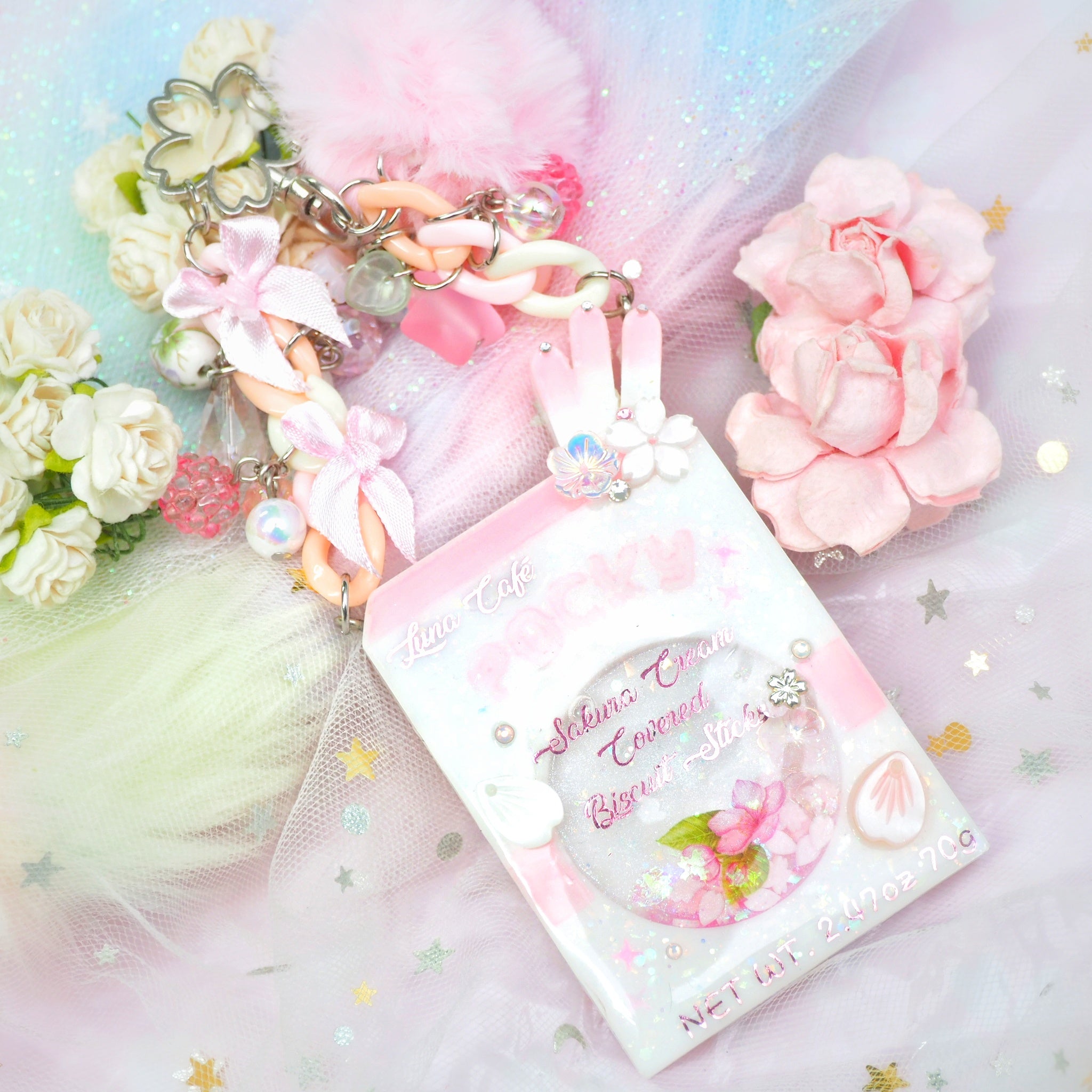 Sakura Cream Chunky Pocky Charm