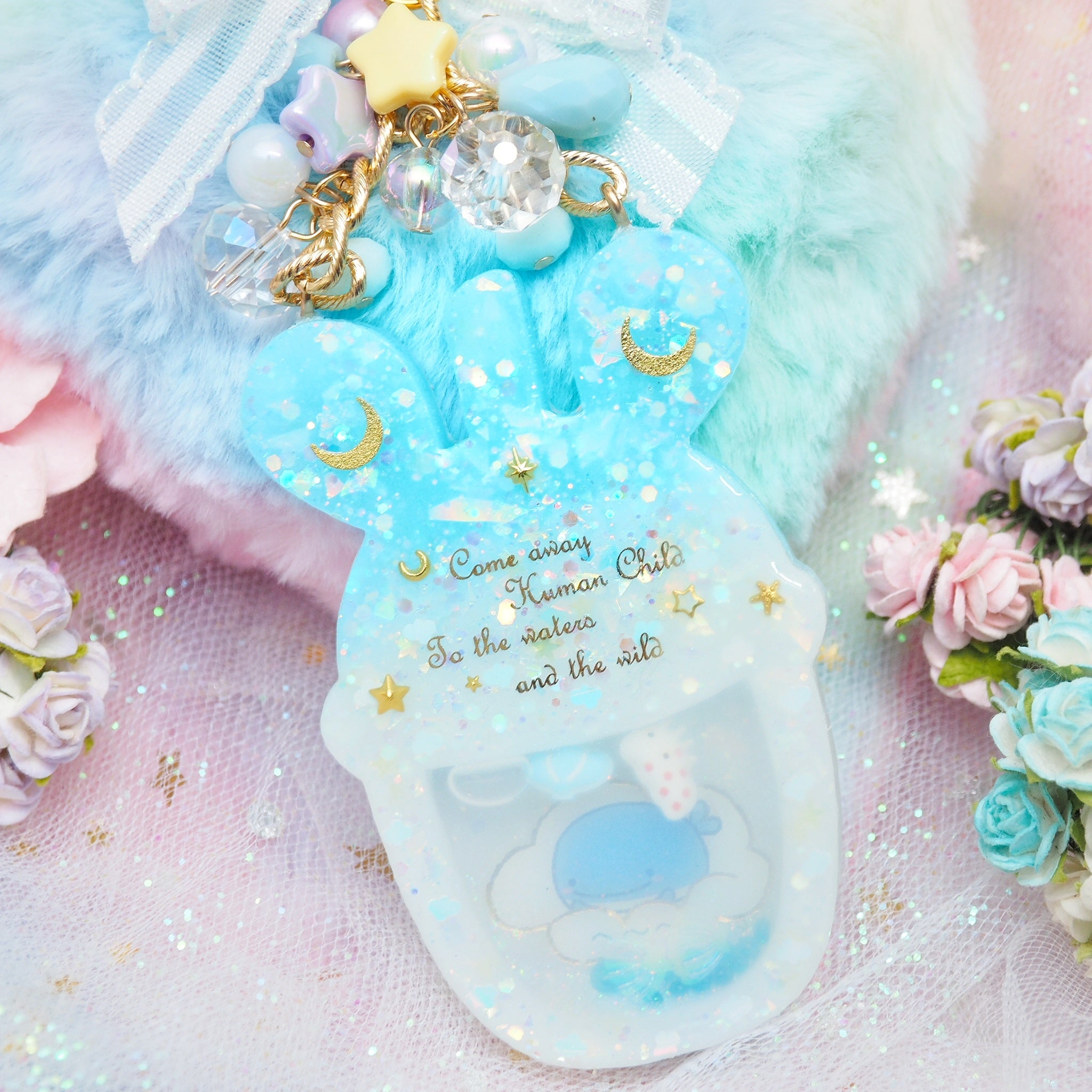 Blue Skies Jinbe Bunny Ears Boba Charm
