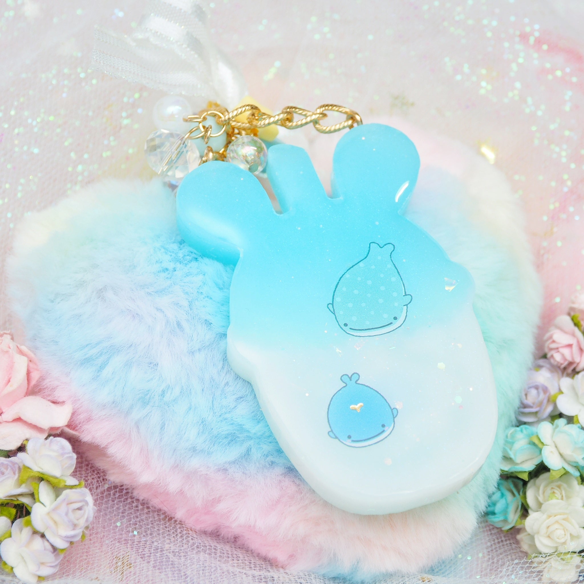 Blue Skies Jinbe Bunny Ears Boba Charm