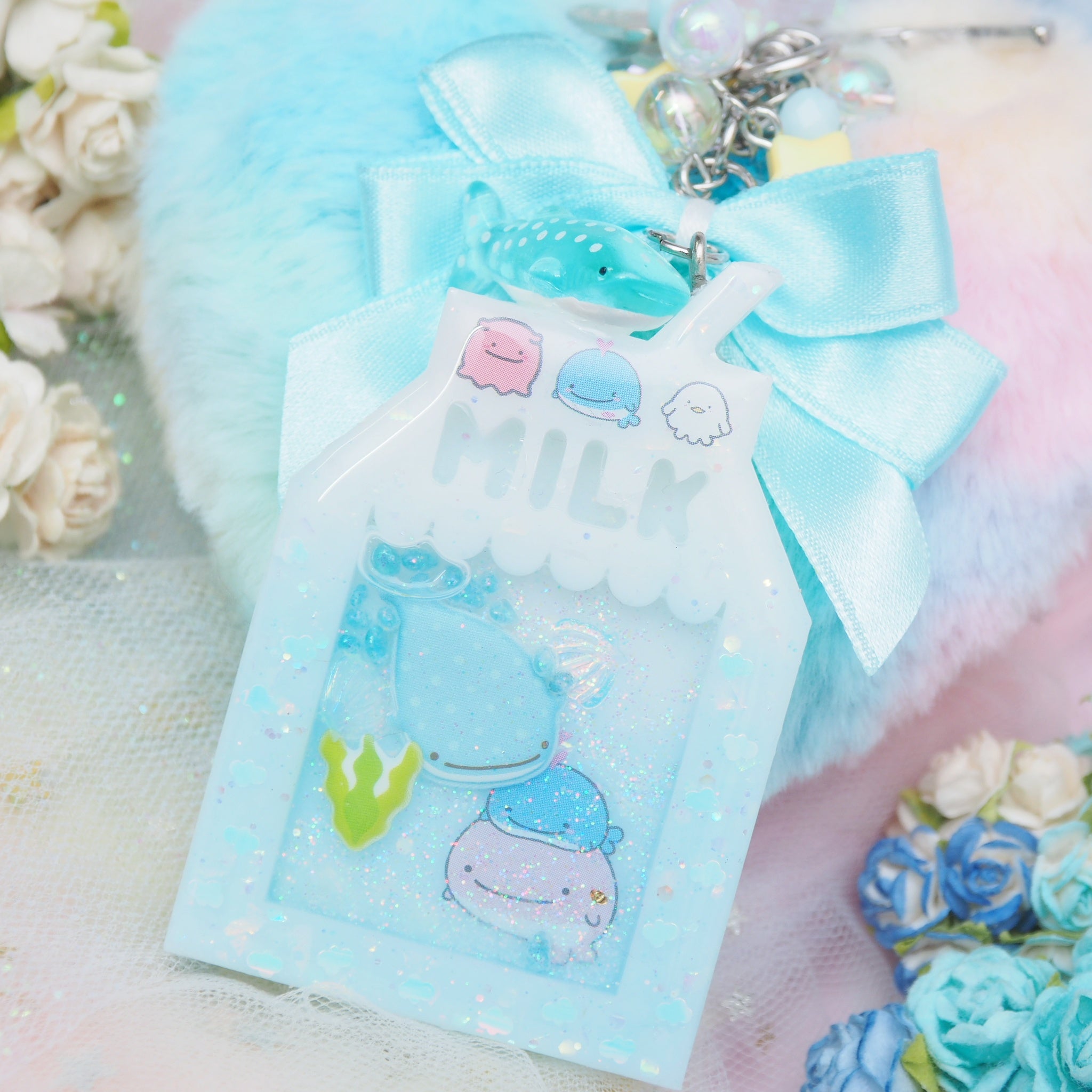 Blue Skies Jinbe Milk Carton Charm