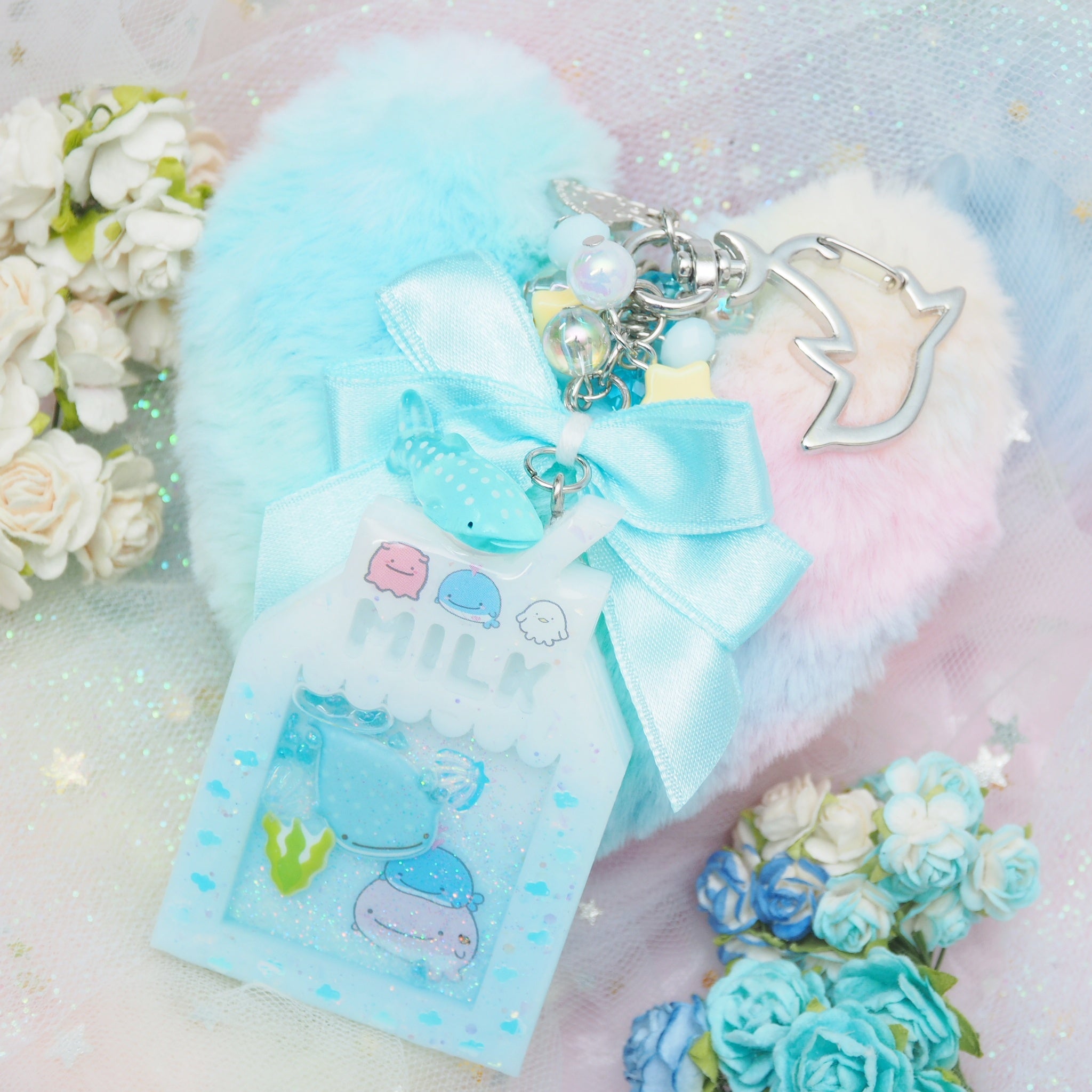 Blue Skies Jinbe Milk Carton Charm