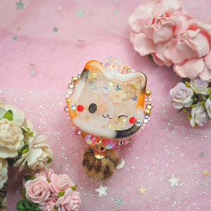 Calico Kitty on Pink Grip