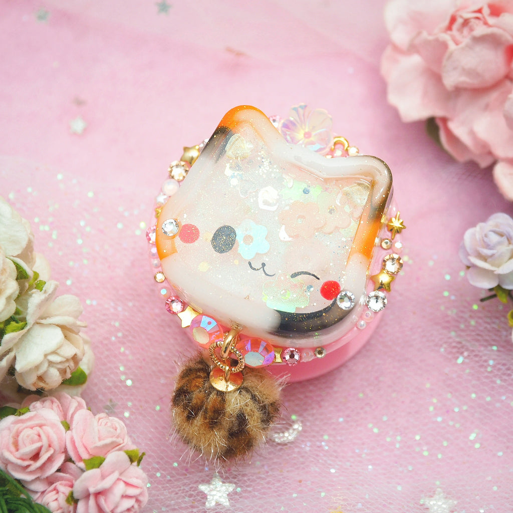Calico Kitty on Pink Grip