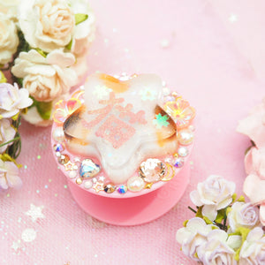 Neko Calico Star on Pink Grip