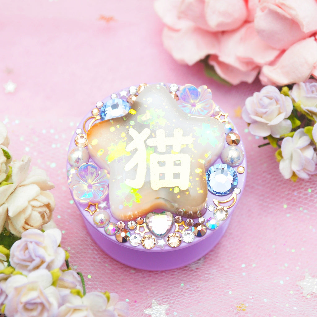 Neko Calico Star on Purple Grip