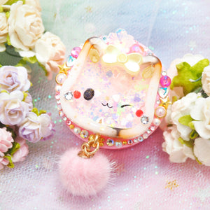 Sweet Calico Kitty on Pink Grip (pink puff)