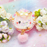 Sweet Calico Kitty on Pink Grip (pink puff)