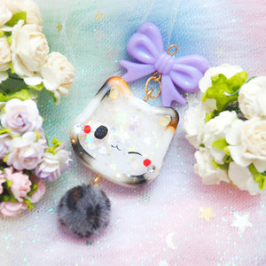 Calico Neko Dangly (choice of mini lobster clasp or small keyring)
