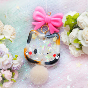 Calico Neko Dangly (choice of mini lobster clasp or small keyring)
