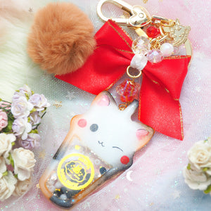 Calico Cuppa Boba Shaker Charm