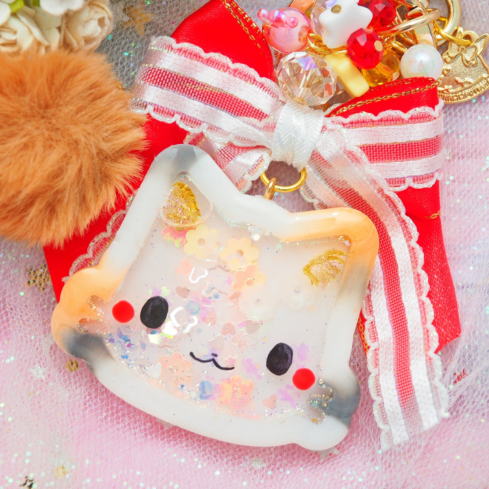 Calico Face Shaker Charm