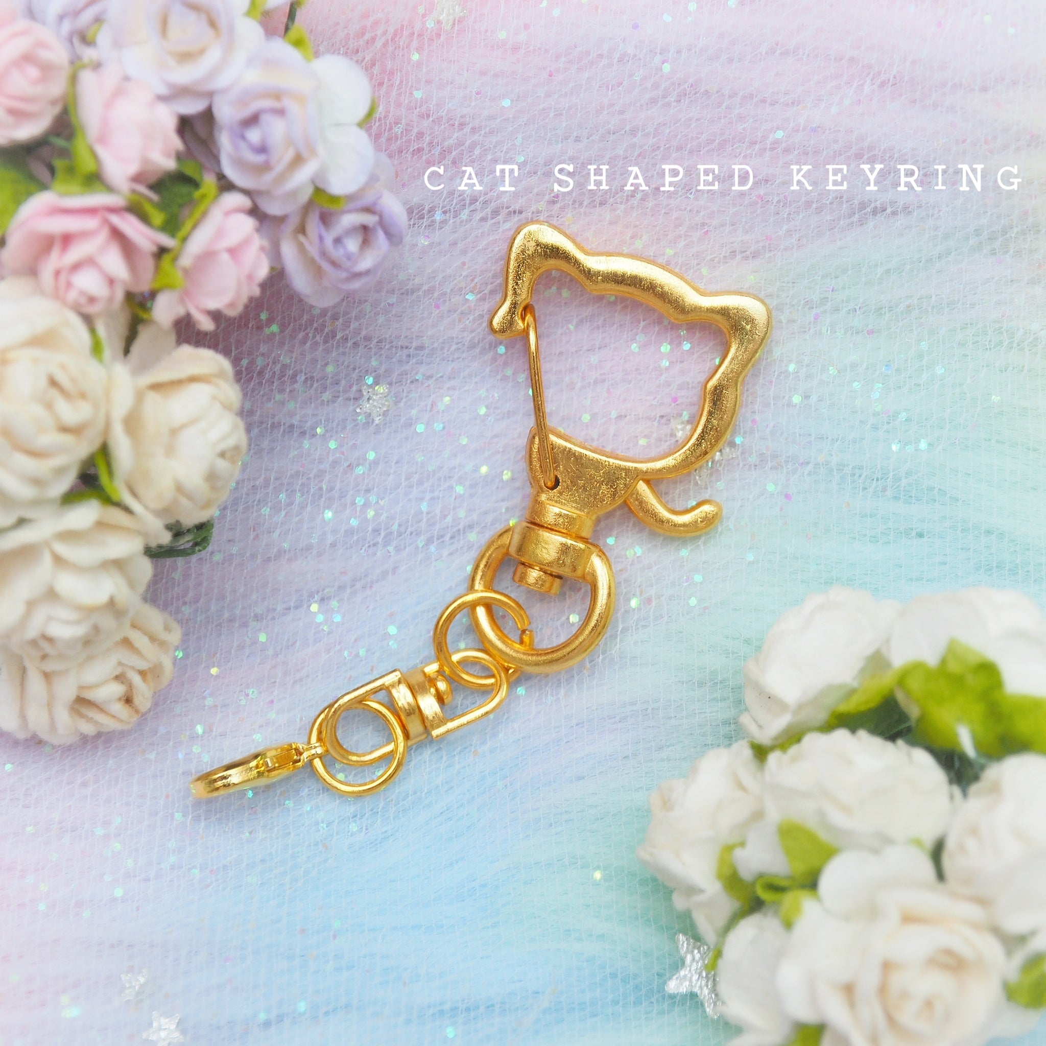 Calico Neko Dangly (choice of mini lobster clasp or small keyring)
