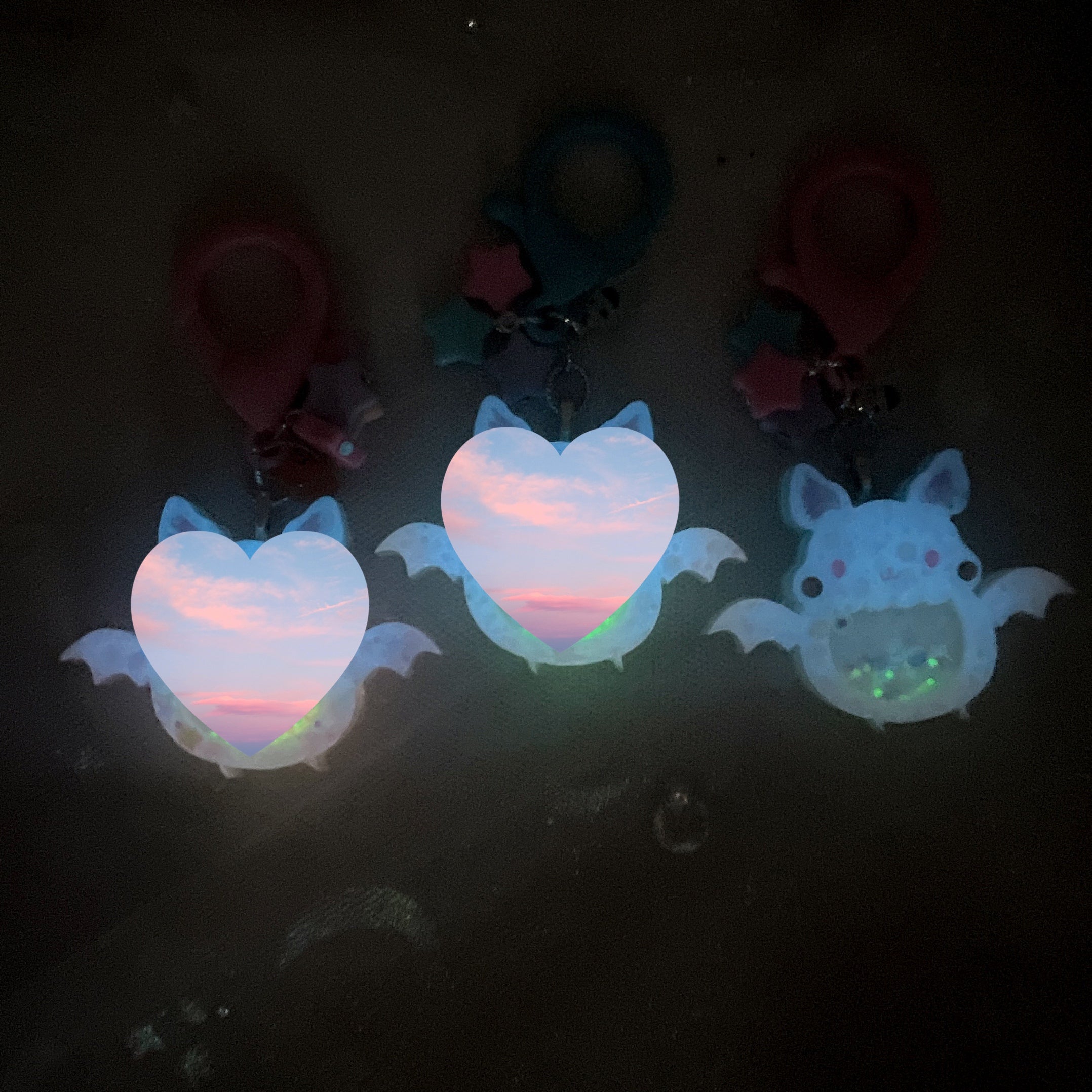 Froot Bat Hairtie (Sky with Blue)