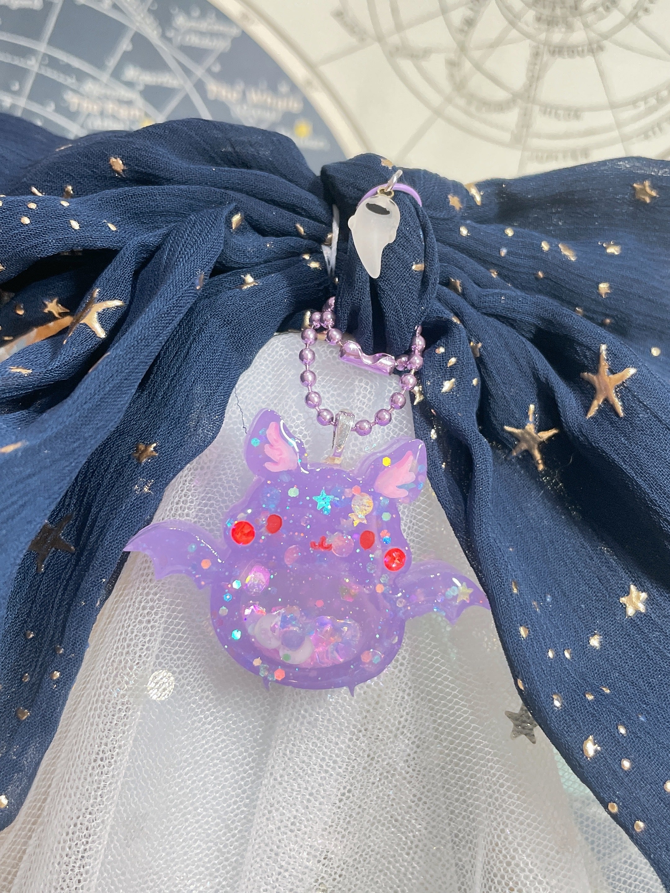 Spooky BBs Midnight Hairbow Clasp