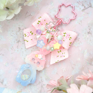 Lilac Sakura Cloud Easter Bunny Charm