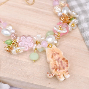 Spring Blossoms Ginger Kitty Bracelet