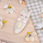 Hairclip - Grey & Brown Marble B