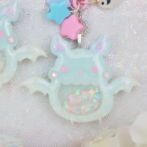 Froot Bat Hairtie (Sky with Pink)