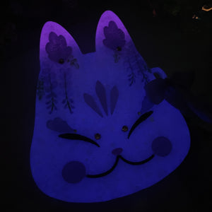 Wisteria Painted Kitsune Mask