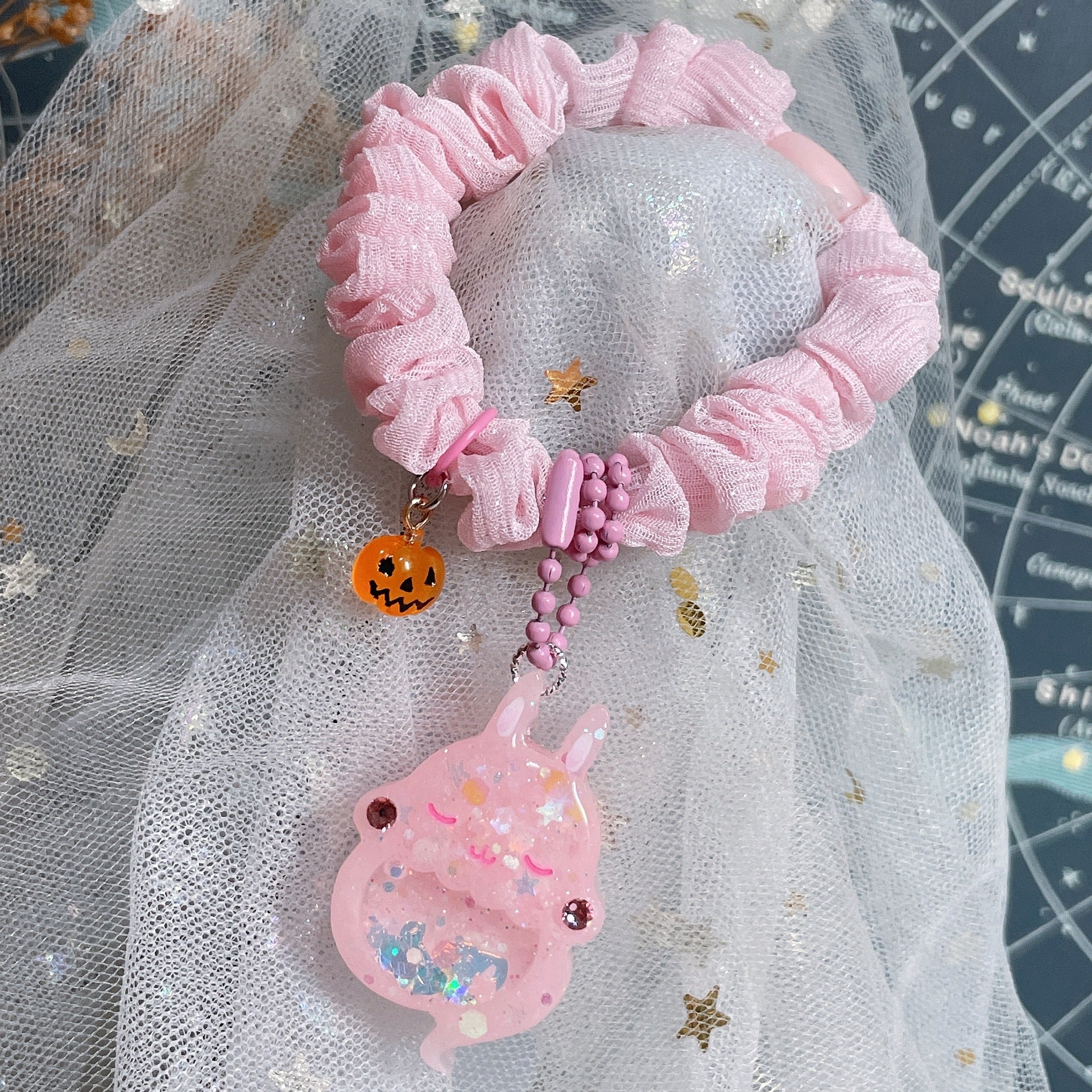 Pink Guava Ghostie Bun Hairtie
