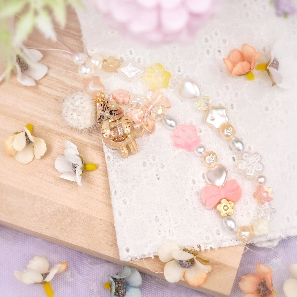 Long Straps - Peach Pearl Snow Mink