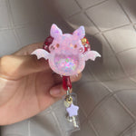 Purple Froot Bat Heart Badge Reel