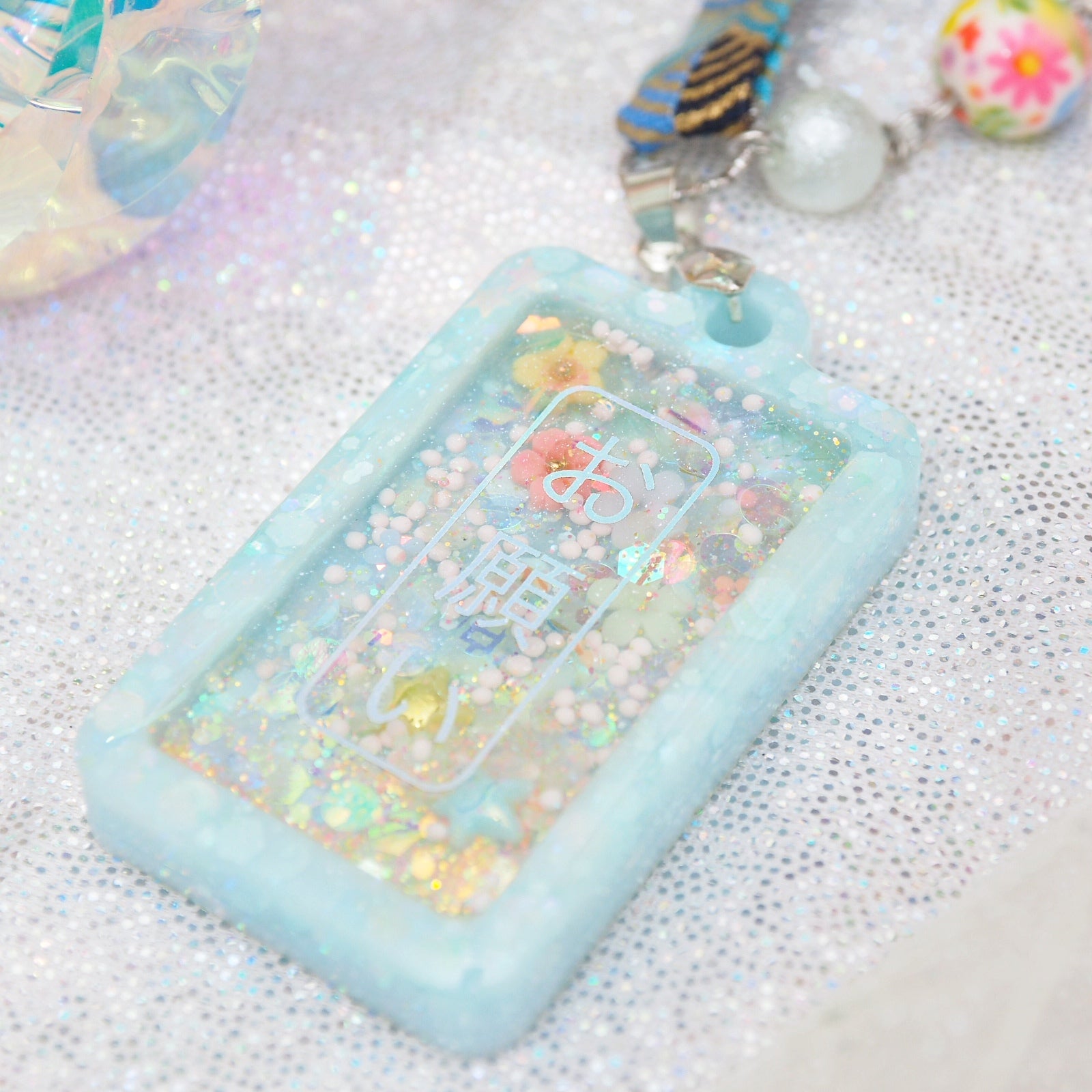 Blue Tanzaku Charm