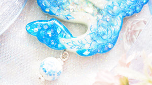 Porcelain Peony Dragon Shaker Charm