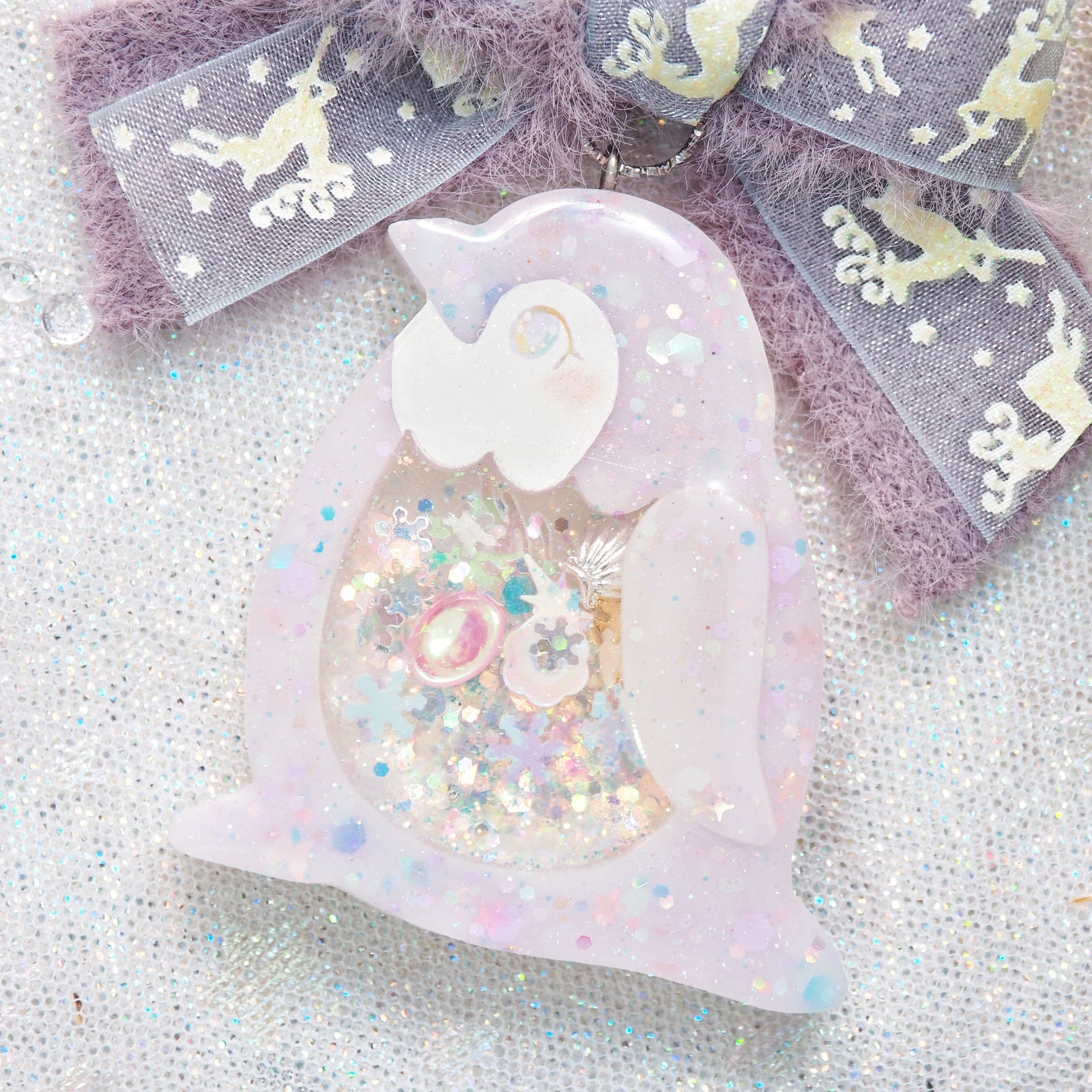Punguin Charm - Amethyst