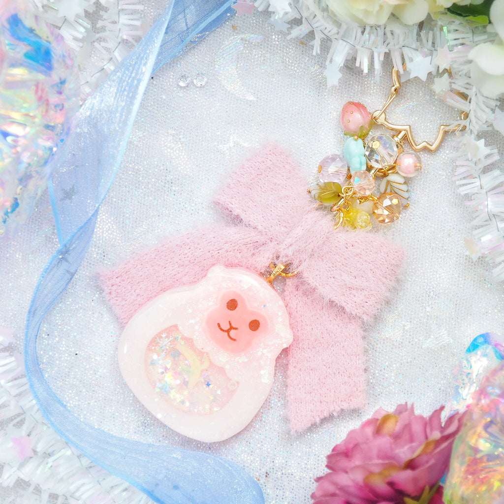 Pink Snow Monkey Charm