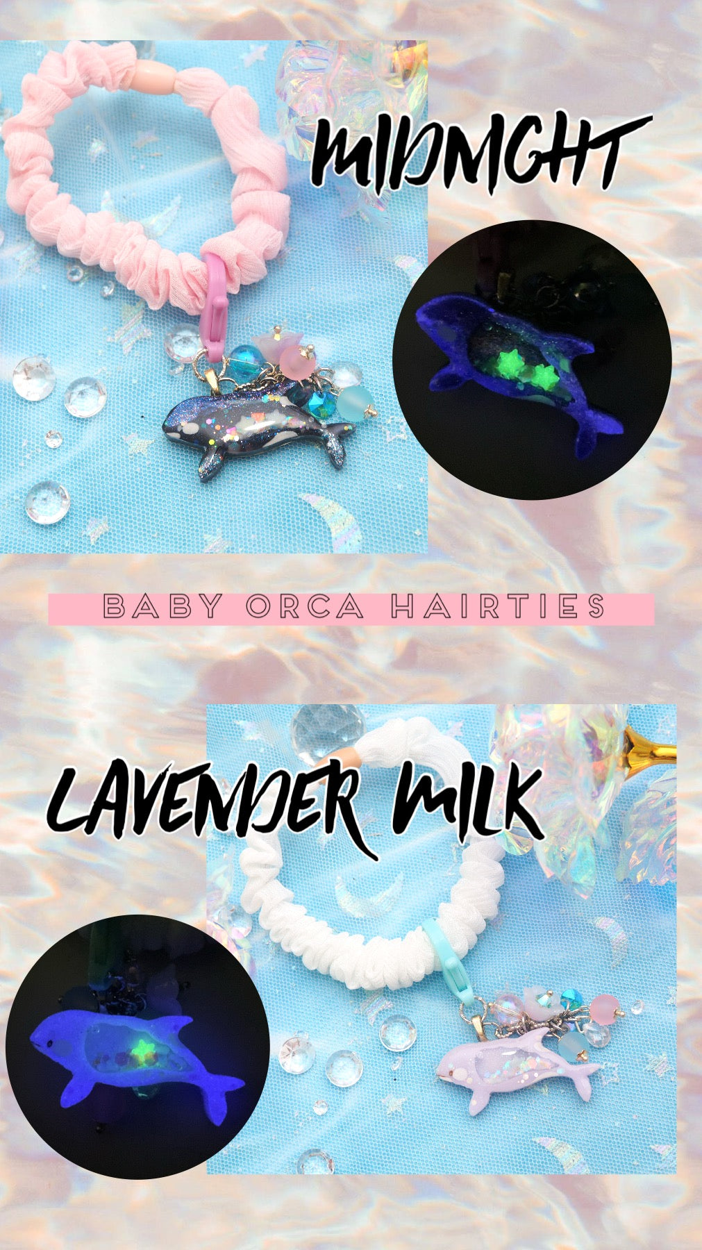 Baby Orca Charm (Pastel Hairties)