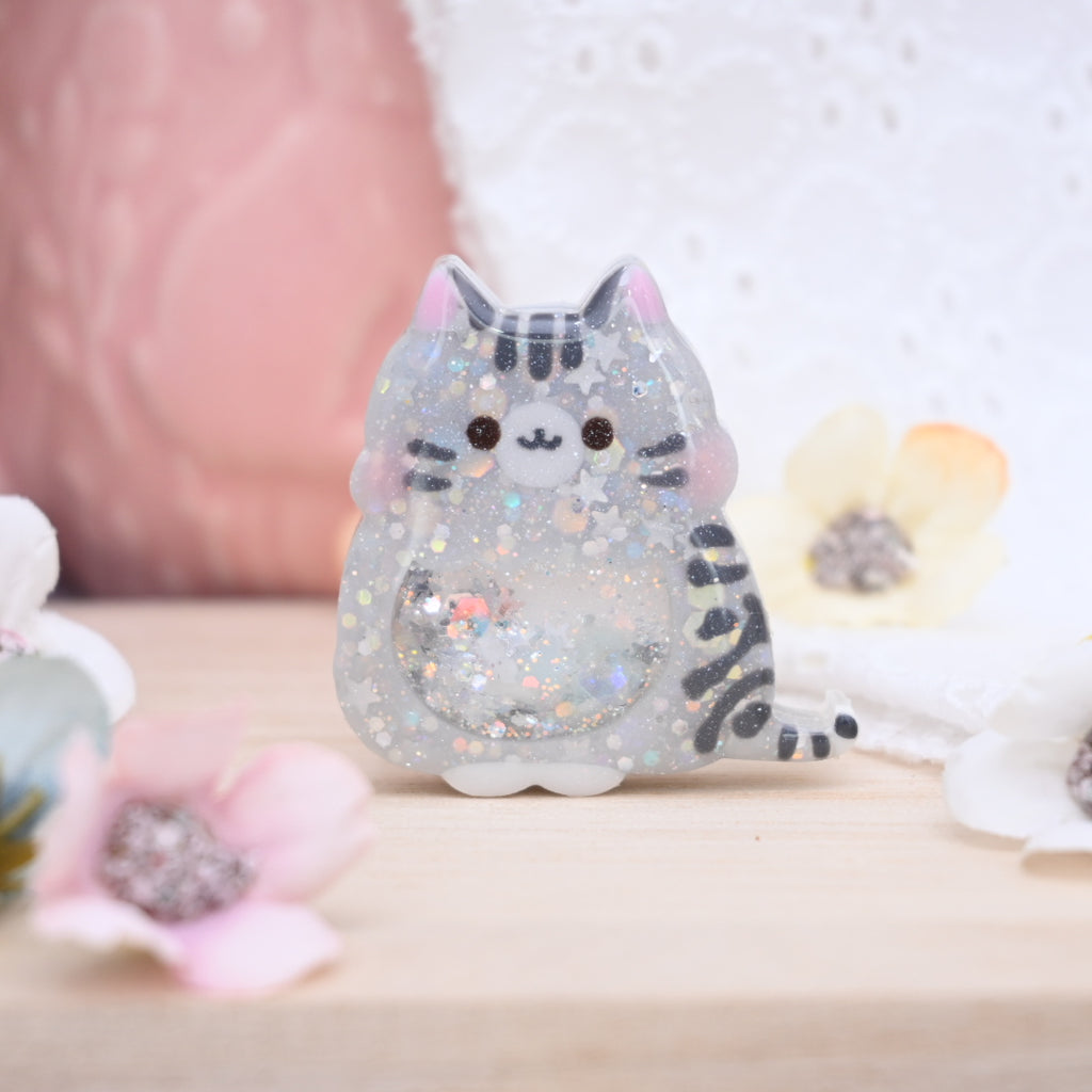 Cat Brooch - Silver Classic