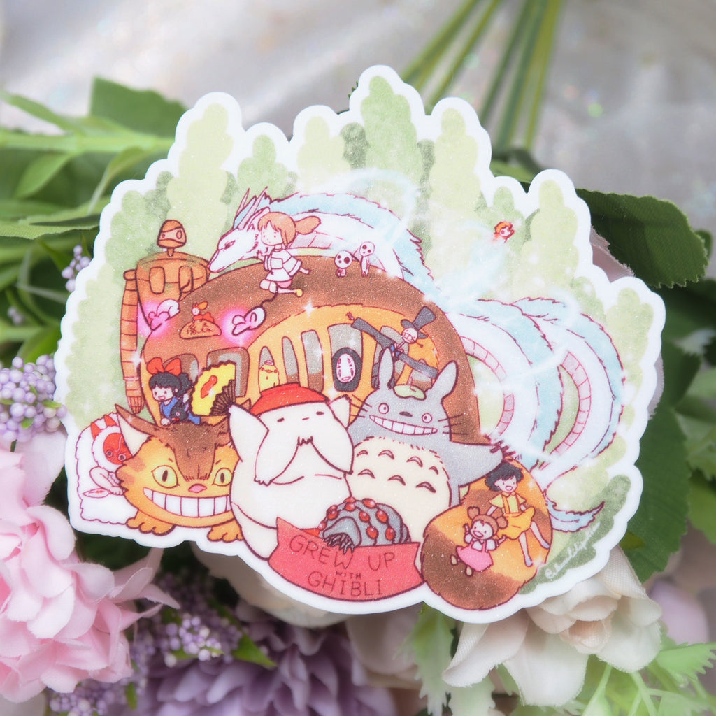 Grew Up with Ghibli - Shimmery Sticker