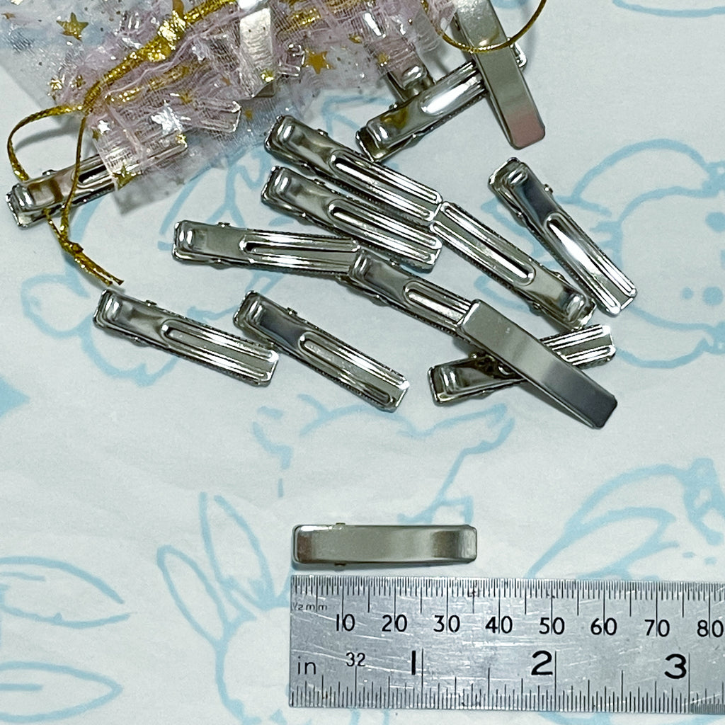 Mini Silver Hairclips
