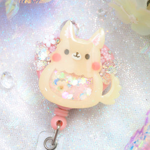 Fairy Sand Fox Heart Badge Reel